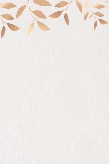 Бесплатное векторное изображение Золотая блестящая лиственная рамка