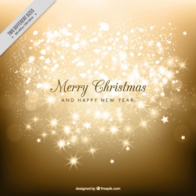 Free vector golden shiny merry christmas and new year background