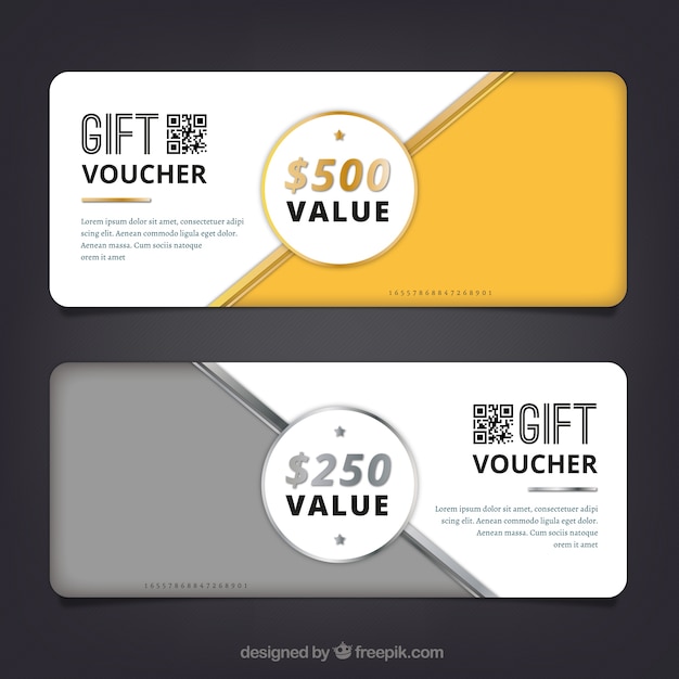 Golden and silver discount coupons