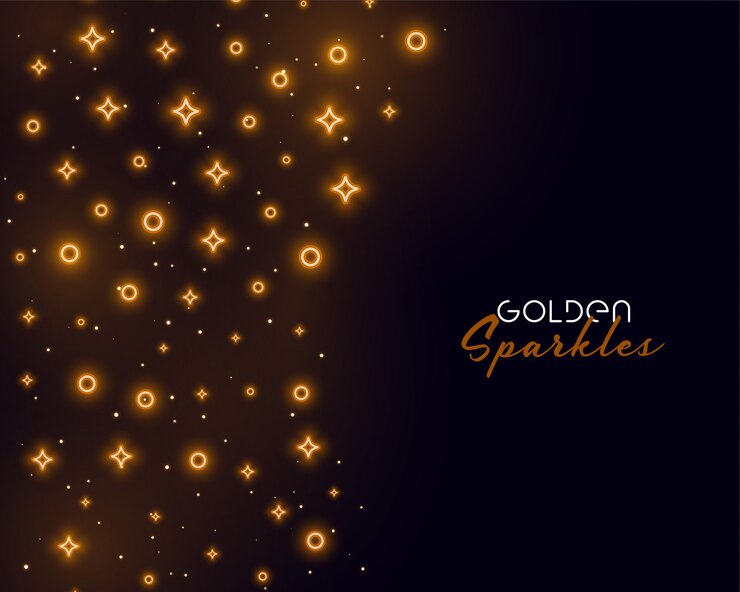 Free Vector golden sparkle background for celebration or event