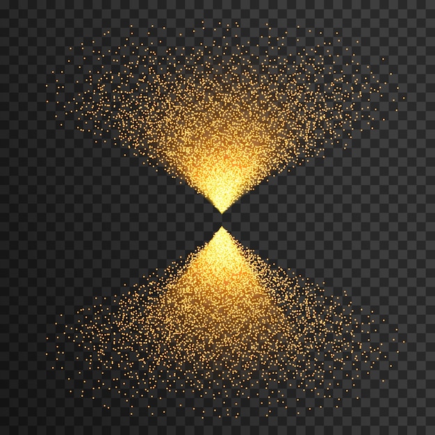 Бесплатное векторное изображение Точка золотой блестки вектор световой эффект