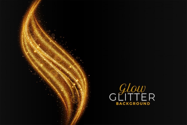 Golden sparkling glitter abstract wavy background 