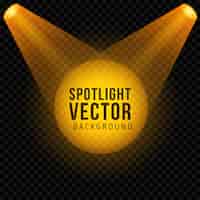 Free vector golden spotlight