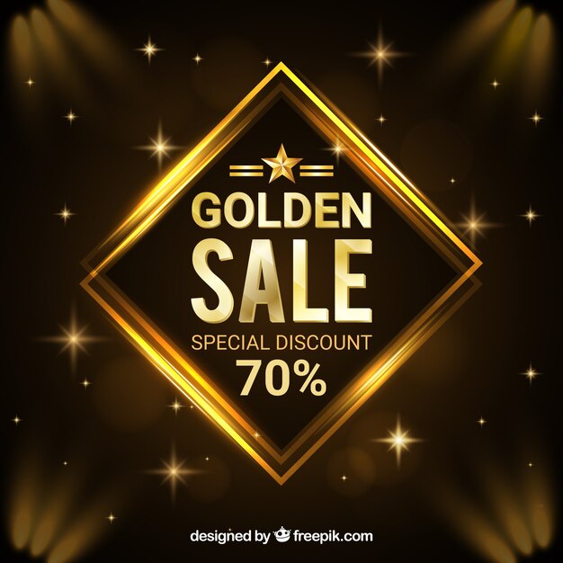 Golden starry sale background