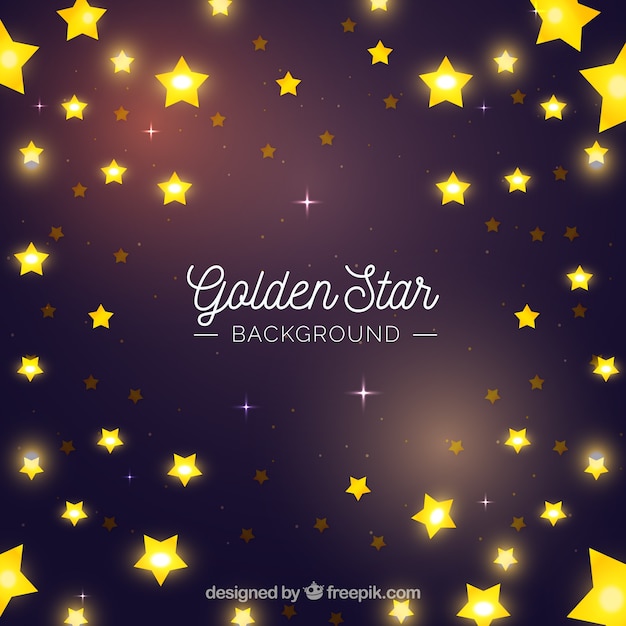 Free vector golden stars background