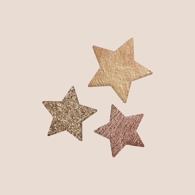 Free vector golden stars isolated