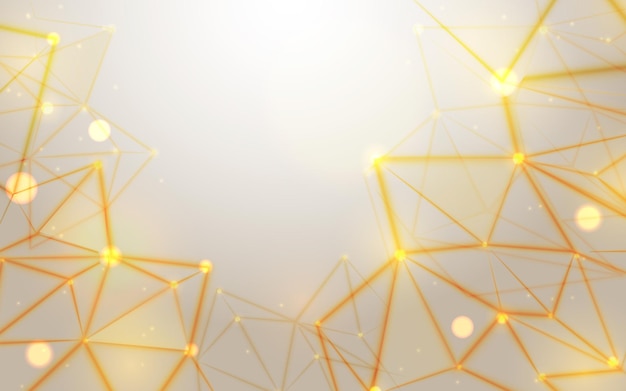 Free vector golden  technology particle background