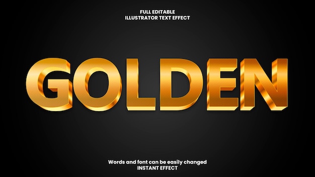 Free vector golden text effect