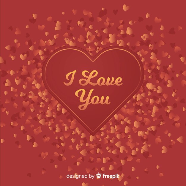 Free vector golden tiny hearts background