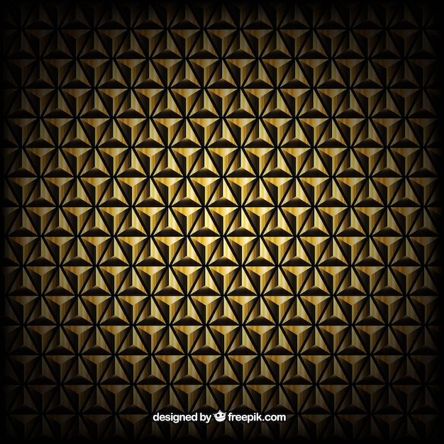 Free vector golden triangles background