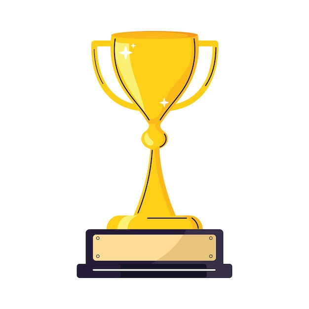 Free vector golden trophy cup award