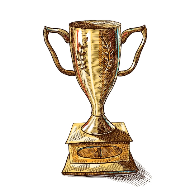 Free vector golden trophy design