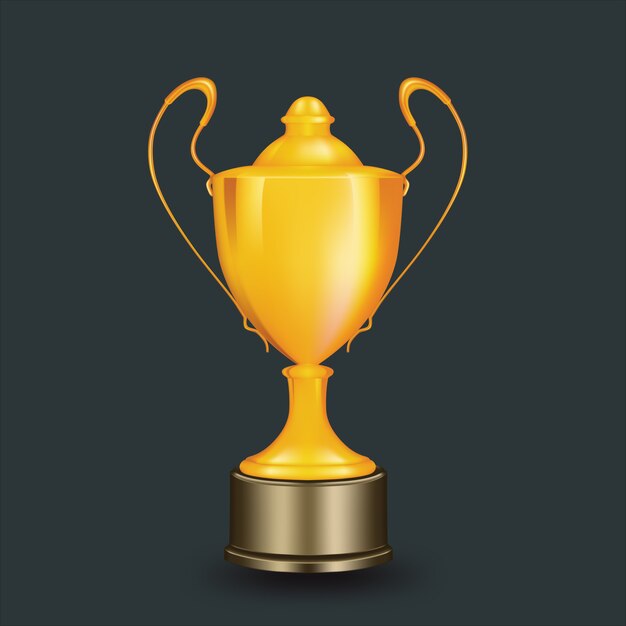 Golden trophy design
