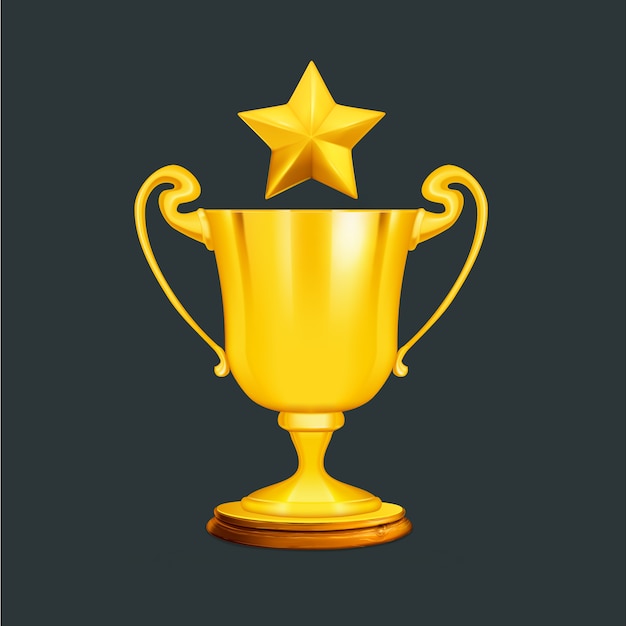 Golden trophy design