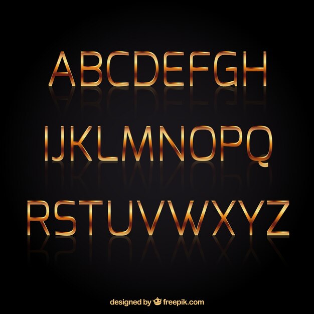 Golden typography