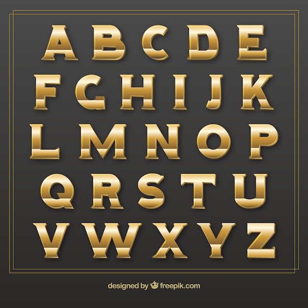 Free vector golden typography