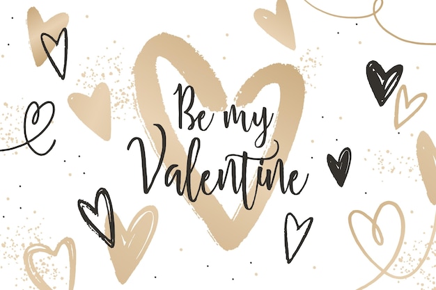 Golden valentines day background