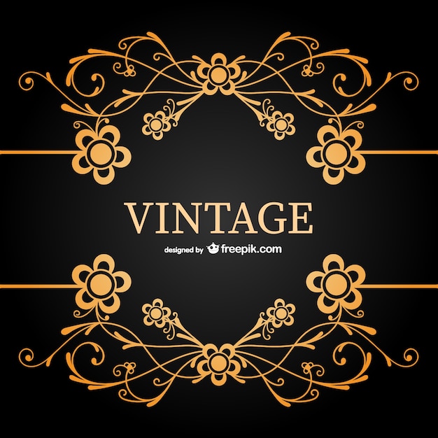 Free vector golden vintage ornament