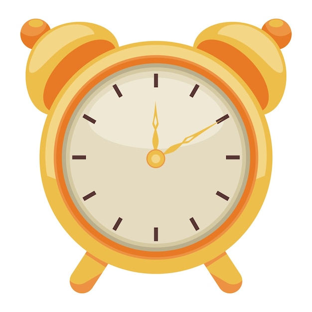 Free vector golden watch alarm icon isolated