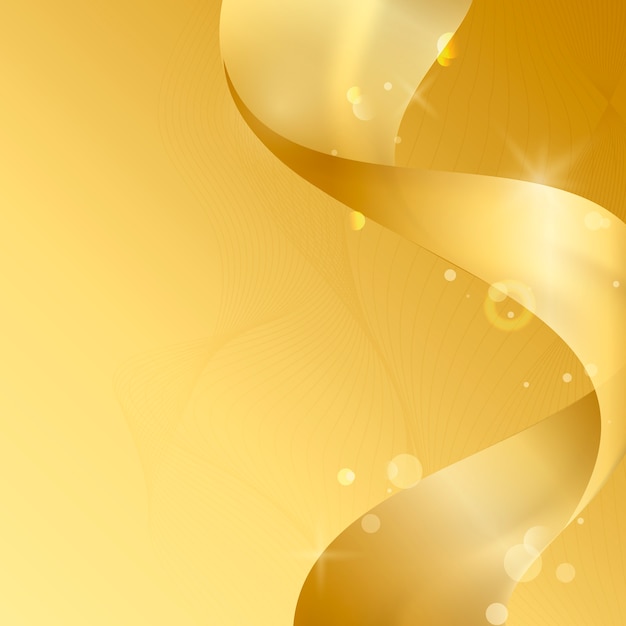 黄金の波の抽象的な背景のベクトル