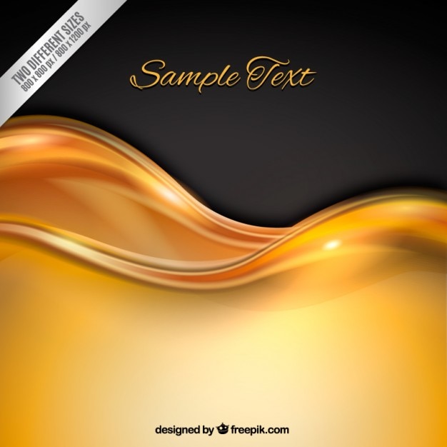 Free vector golden wave background