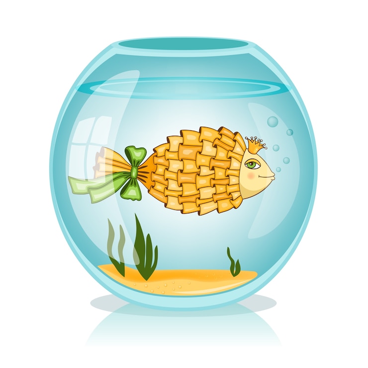 मुफ़्त वेक्टर goldfish in the bowl