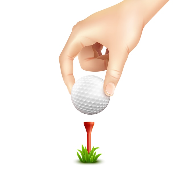 Free vector golf ball realistic background