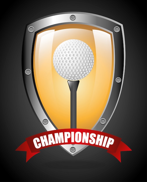 Free vector golf championship design