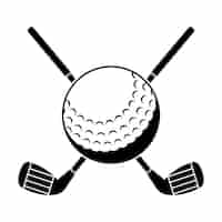 Free vector golf clubs crossing logo