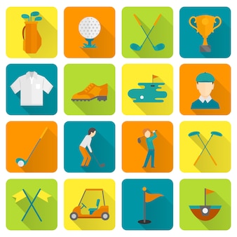 Набор иконок для гольфа