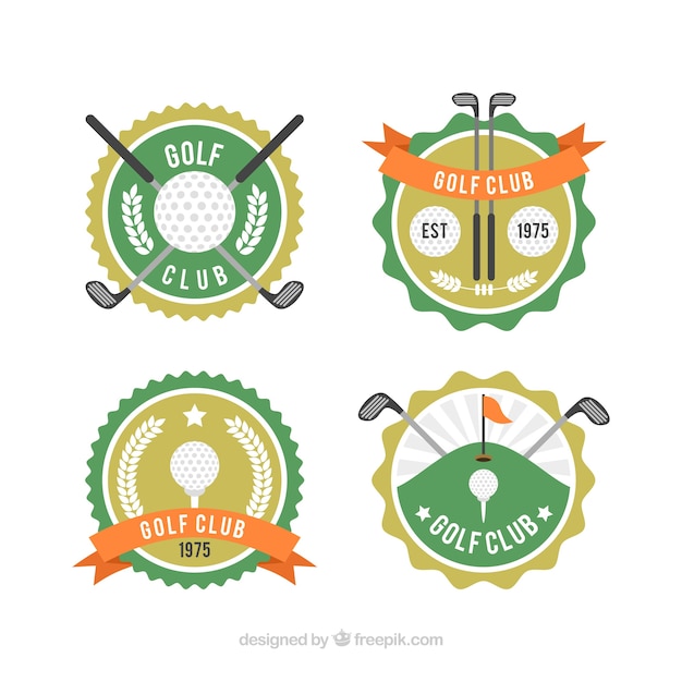 Golf label collection of four