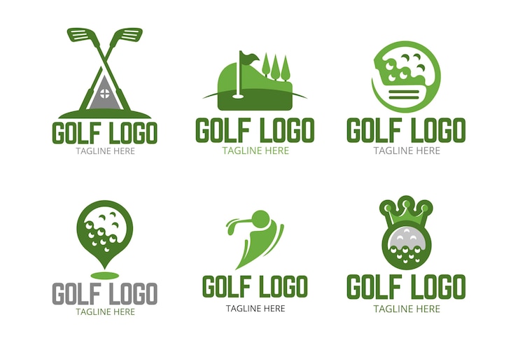 Free Vector golf logo collection in flat design