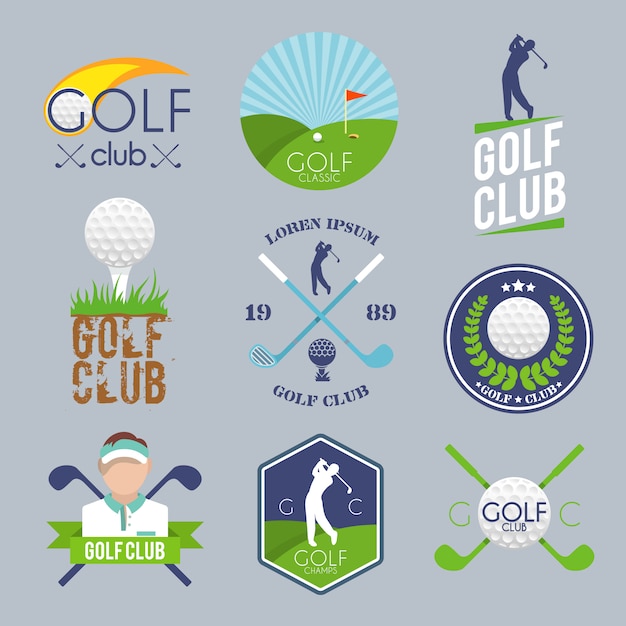 Golf logo set