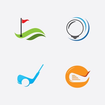 Golf logo vector icon stock illustration Premium Vector