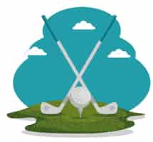 Free vector golf sport illustration