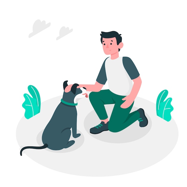 good doggy illustration concept