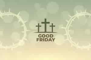 Free vector good friday background with cross symbol design