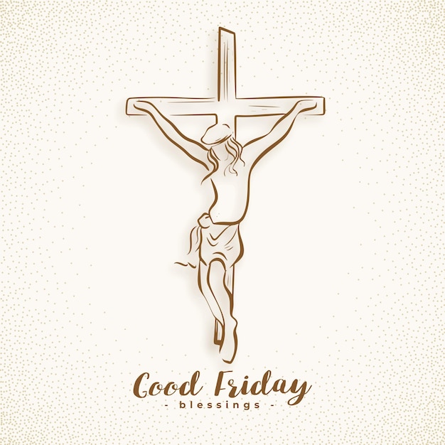 Free vector good friday celebration background for crucifixion of christ