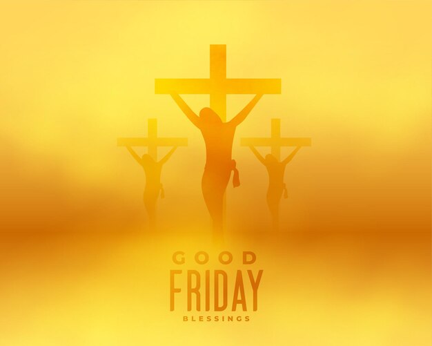 Good friday cloudy background with jesus crucifixation