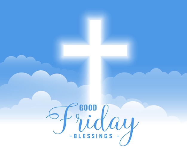 Free vector good friday cultural background with glowing cross design