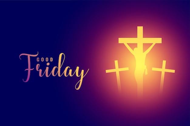 Free vector good friday divine light glowing background