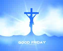 Free vector good friday or easter day blessing background with light effect