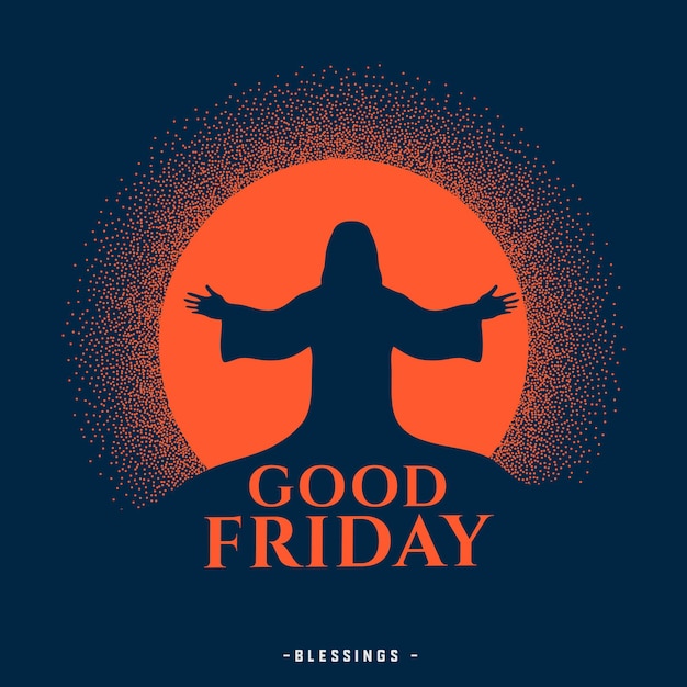 Free vector good friday or easter week cultural background in particle style