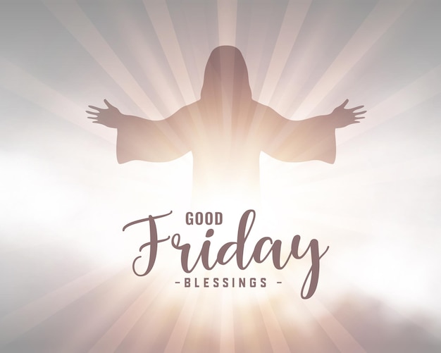 Free vector good friday or easter week religious background with light effect