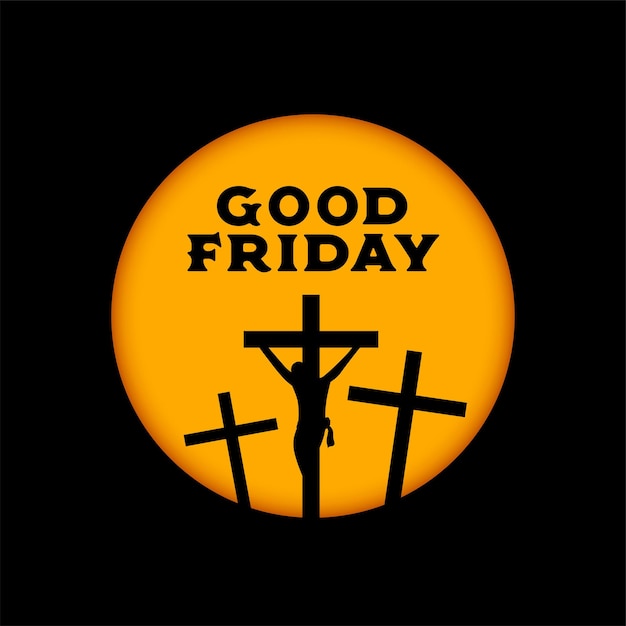 Good friday event poster with crosses