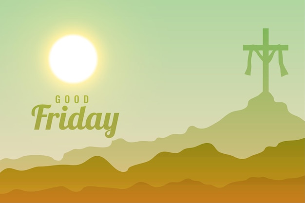 Free vector good friday heavenly scene background