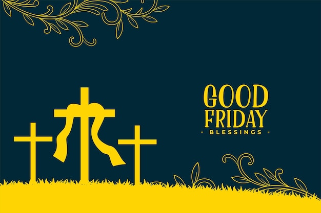 Good friday holy week background in flat colors