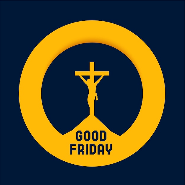 Good friday holy week flat card design