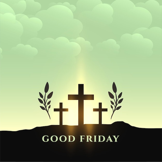 Free vector good friday holy week traditional greeting card