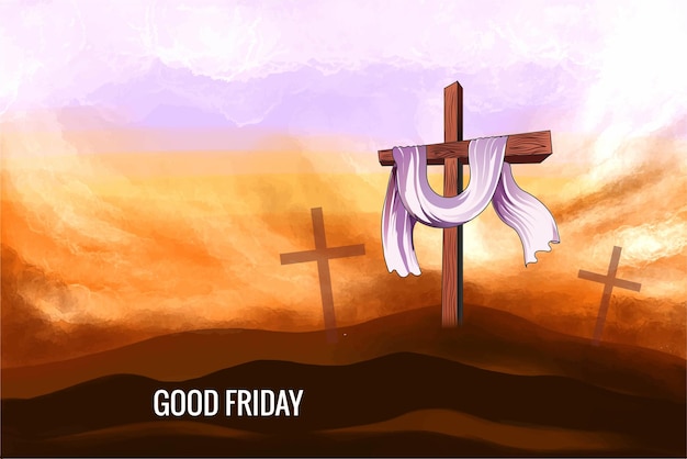 Free vector good friday peace of holy week celebration card background